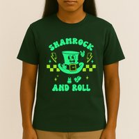 Funny St Patricks Day Shamrock and Roll T-Shirt