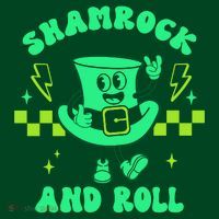Funny St Patricks Day Shamrock and Roll T-Shirt