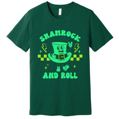 Funny St Patricks Day Shamrock and Roll Premium T-Shirt