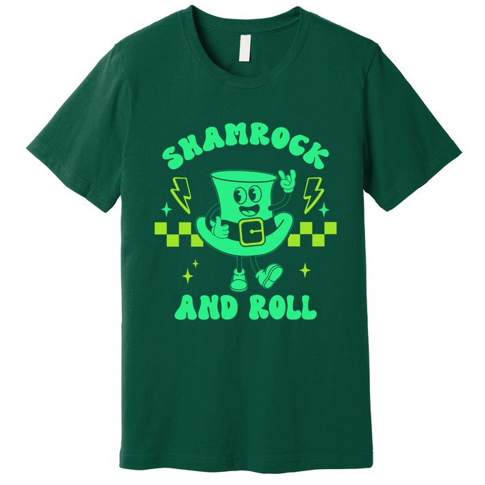 Funny St Patricks Day Shamrock and Roll Premium T-Shirt