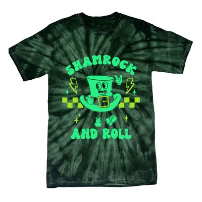 Funny St Patricks Day Shamrock and Roll Tie-Dye T-Shirt