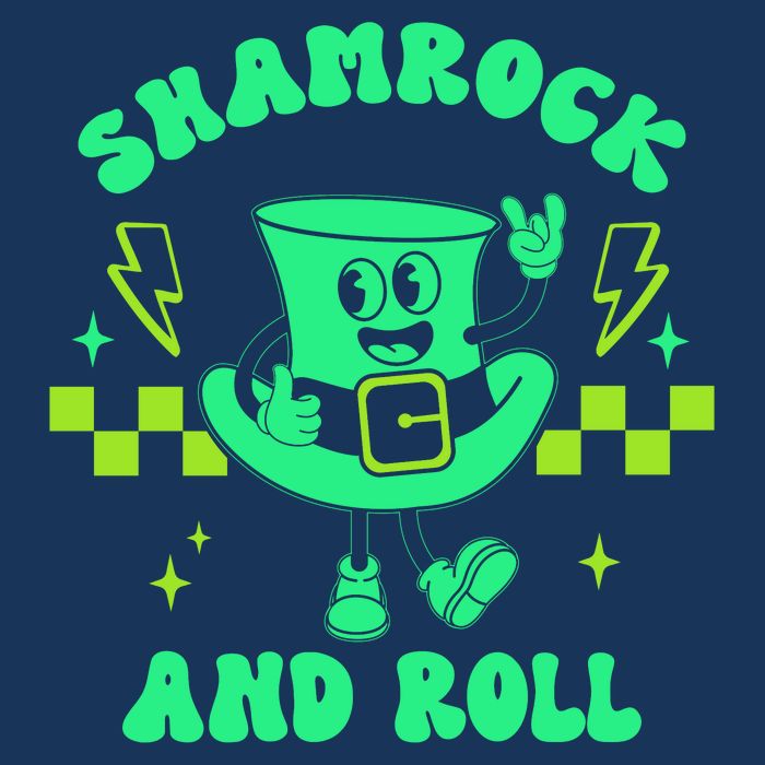 Funny St Patricks Day Shamrock and Roll Infant Baby Jersey Bodysuit