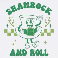 Funny St Patricks Day Shamrock and Roll Garment-Dyed Sweatshirt