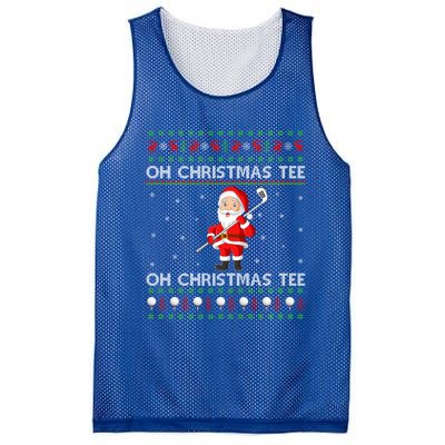 Funny Santa Playing Golf Sports Ugly Golf Christmas Gift Mesh Reversible Basketball Jersey Tank