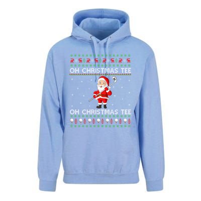 Funny Santa Playing Golf Sports Ugly Golf Christmas Gift Unisex Surf Hoodie