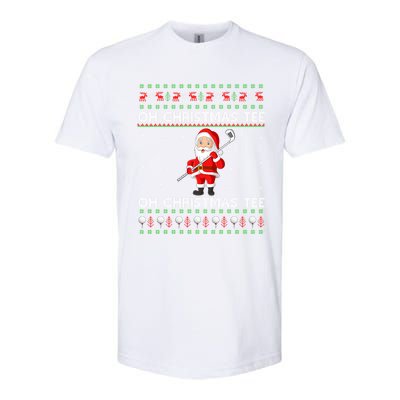 Funny Santa Playing Golf Sports Ugly Golf Christmas Gift Softstyle CVC T-Shirt