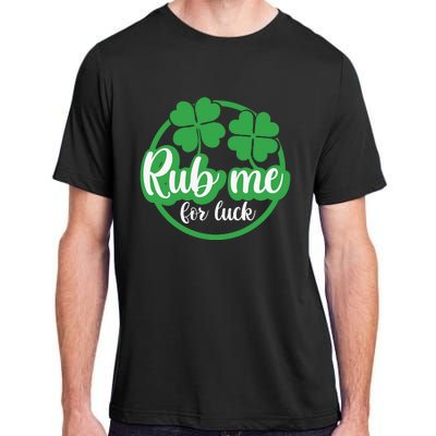 Funny St Patricks Day Rub Me For Luck Adult ChromaSoft Performance T-Shirt