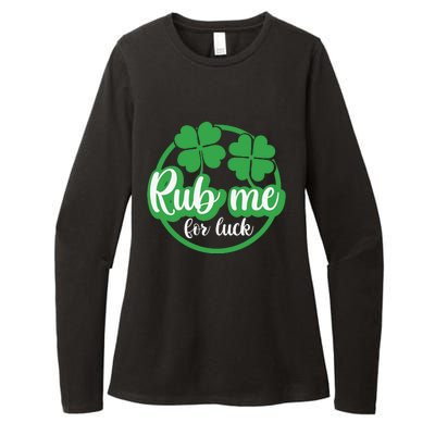 Funny St Patricks Day Rub Me For Luck Womens CVC Long Sleeve Shirt