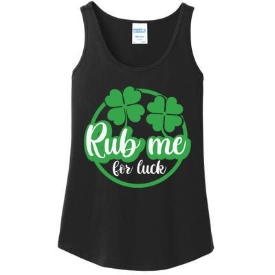 Funny St Patricks Day Rub Me For Luck Ladies Essential Tank