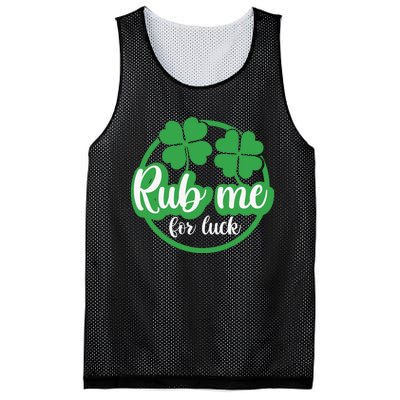 Funny St Patricks Day Rub Me For Luck Mesh Reversible Basketball Jersey Tank