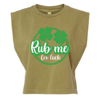 Funny St Patricks Day Rub Me For Luck Garment-Dyed Women's Muscle Tee