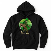 Funny St Patrick's Day Leprechaun Sasquatch With Beer Hoodie