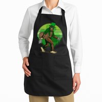 Funny St Patrick's Day Leprechaun Sasquatch With Beer Apron