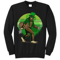 Funny St Patrick's Day Leprechaun Sasquatch With Beer Sweatshirt