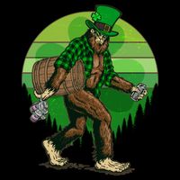 Funny St Patrick's Day Leprechaun Sasquatch With Beer Tall T-Shirt
