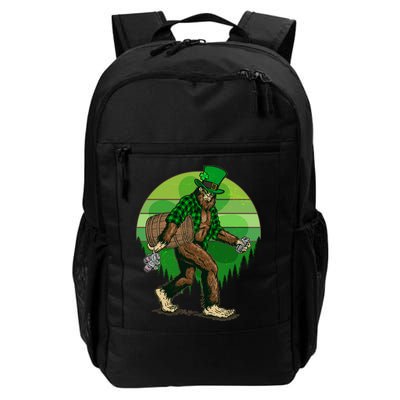 Funny St Patrick's Day Leprechaun Sasquatch With Beer Backpack