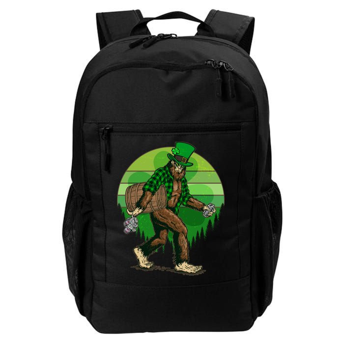 Funny St Patrick's Day Leprechaun Sasquatch With Beer Backpack