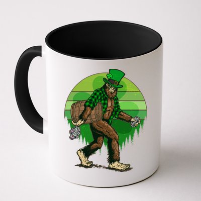 Funny St Patrick's Day Leprechaun Sasquatch With Beer Mug