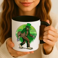Funny St Patrick's Day Leprechaun Sasquatch With Beer Mug