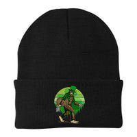 Funny St Patrick's Day Leprechaun Sasquatch With Beer Beanie