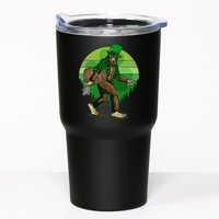 Funny St Patrick's Day Leprechaun Sasquatch With Beer Tumbler