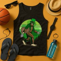 Funny St Patrick's Day Leprechaun Sasquatch With Beer Tank Top