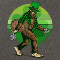 Funny St Patrick's Day Leprechaun Sasquatch With Beer Cotton Canvas Backpack