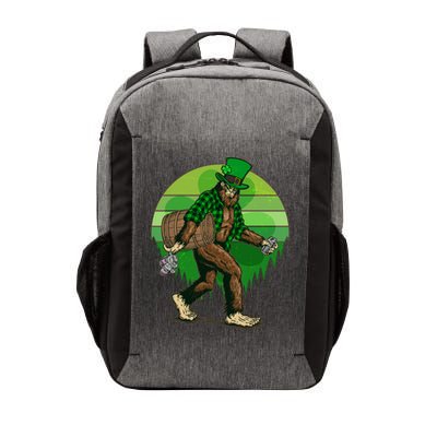 Funny St Patrick's Day Leprechaun Sasquatch With Beer Vector Backpack