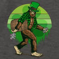 Funny St Patrick's Day Leprechaun Sasquatch With Beer Vector Backpack