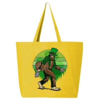 Funny St Patrick's Day Leprechaun Sasquatch With Beer 25L Jumbo Tote