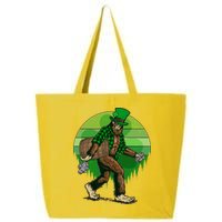 Funny St Patrick's Day Leprechaun Sasquatch With Beer 25L Jumbo Tote
