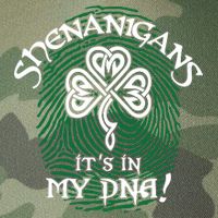 Funny St Patrick's Day Shenanigans It's In My DNA Fingerprint Legacy Tie Dye Trucker Hat
