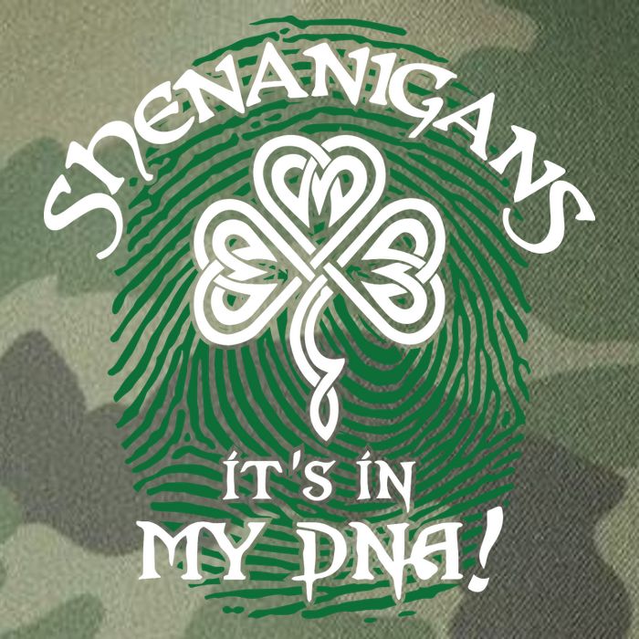 Funny St Patrick's Day Shenanigans It's In My DNA Fingerprint Legacy Tie Dye Trucker Hat