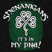Funny St Patrick's Day Shenanigans It's In My DNA Fingerprint Ladies PosiCharge Tri-Blend Wicking Tank
