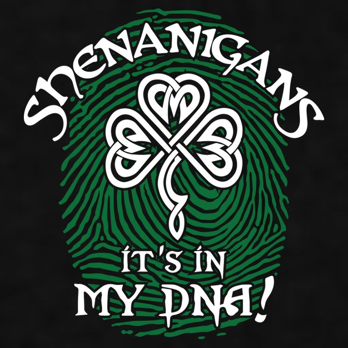 Funny St Patrick's Day Shenanigans It's In My DNA Fingerprint Ladies PosiCharge Tri-Blend Wicking Tank
