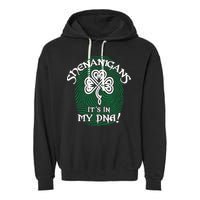 Funny St Patrick's Day Shenanigans It's In My DNA Fingerprint Garment-Dyed Fleece Hoodie