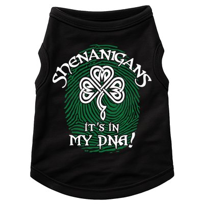 Funny St Patrick's Day Shenanigans It's In My DNA Fingerprint Doggie Tank