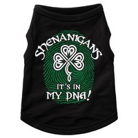 Funny St Patrick's Day Shenanigans It's In My DNA Fingerprint Doggie Tank