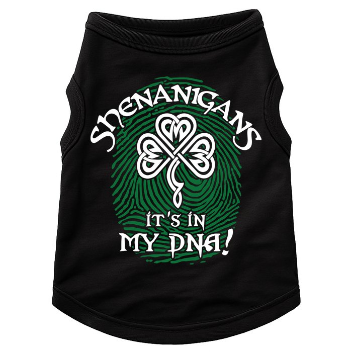 Funny St Patrick's Day Shenanigans It's In My DNA Fingerprint Doggie Tank