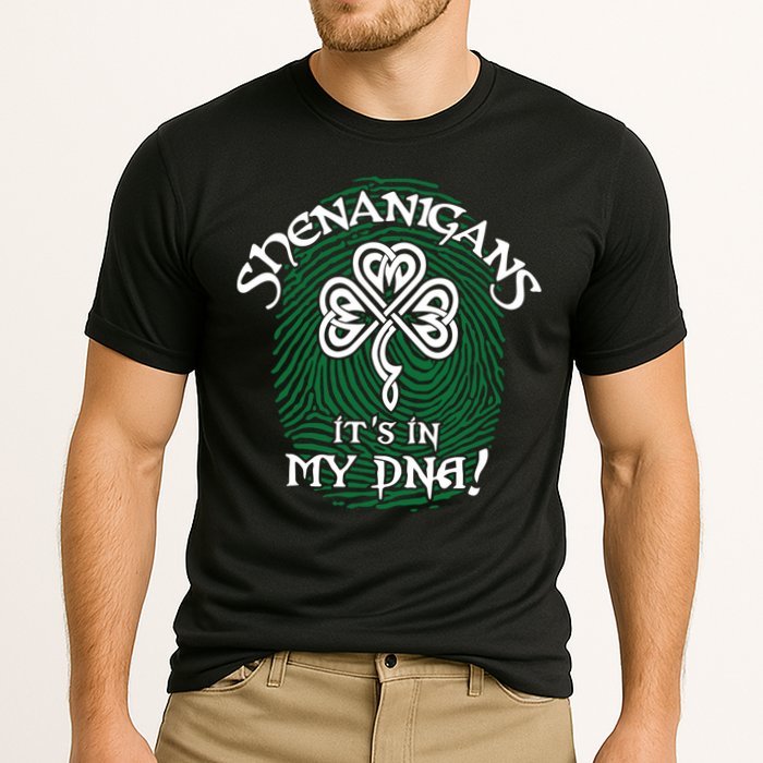 Funny St Patrick's Day Shenanigans It's In My DNA Fingerprint Performance Shirt