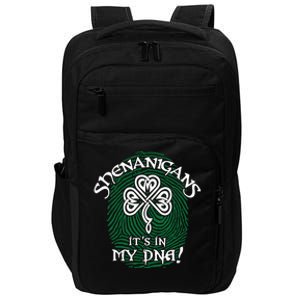 Funny St Patrick's Day Shenanigans It's In My DNA Fingerprint Impact Tech Backpack