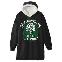 Funny St Patrick's Day Shenanigans It's In My DNA Fingerprint Hooded Wearable Blanket