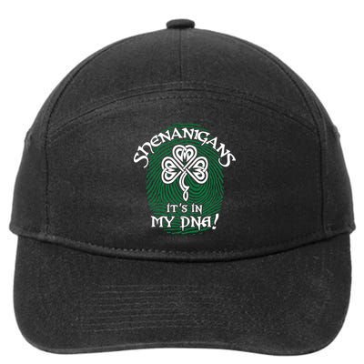 Funny St Patrick's Day Shenanigans It's In My DNA Fingerprint 7-Panel Snapback Hat