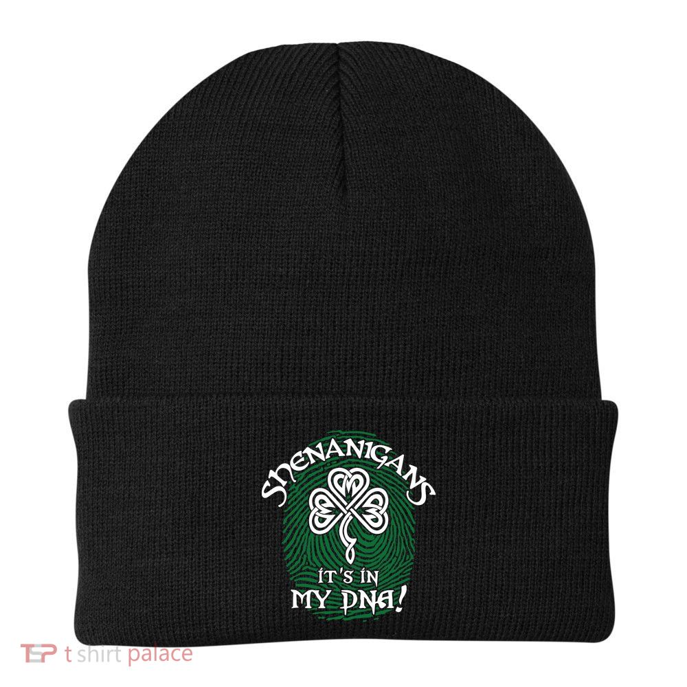 Funny St Patrick's Day Shenanigans It's In My DNA Fingerprint Beanie