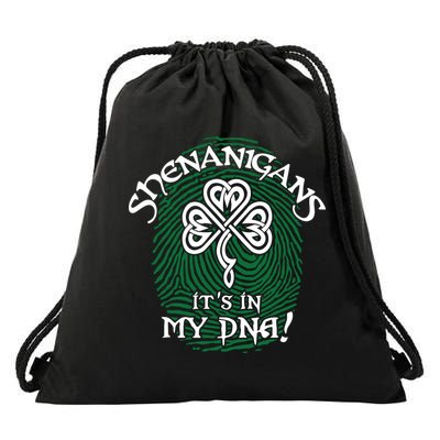 Funny St Patrick's Day Shenanigans It's In My DNA Fingerprint Drawstring Bag