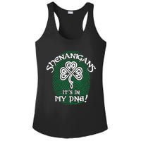 Funny St Patrick's Day Shenanigans It's In My DNA Fingerprint Ladies PosiCharge Competitor Racerback Tank