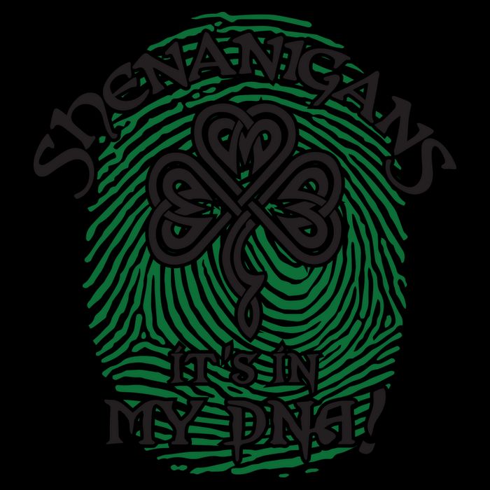 Funny St Patrick's Day Shenanigans It's In My DNA Fingerprint 16oz Travel Tumbler