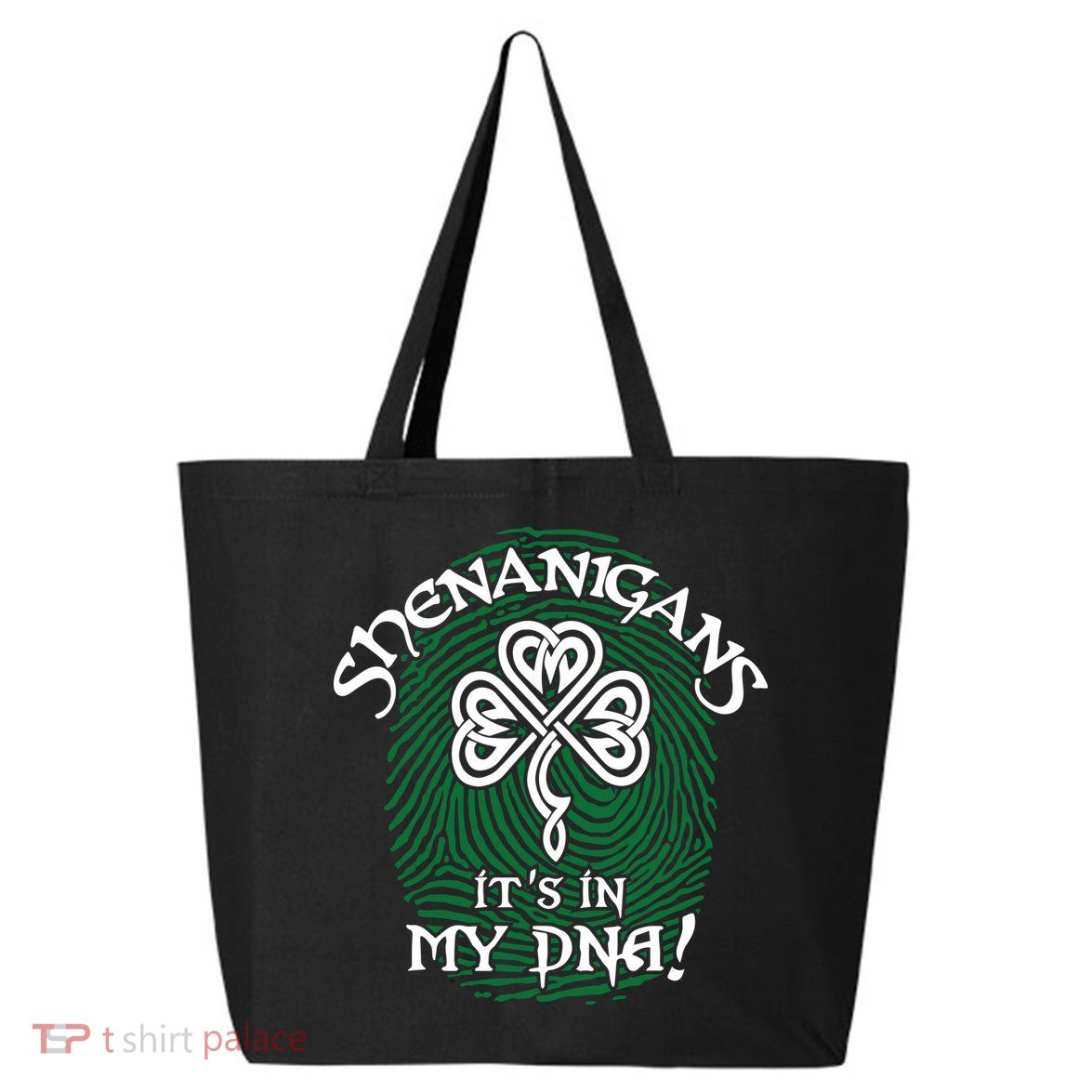 Funny St Patrick's Day Shenanigans It's In My DNA Fingerprint 25L Jumbo Tote