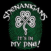 Funny St Patrick's Day Shenanigans It's In My DNA Fingerprint Baby Bodysuit