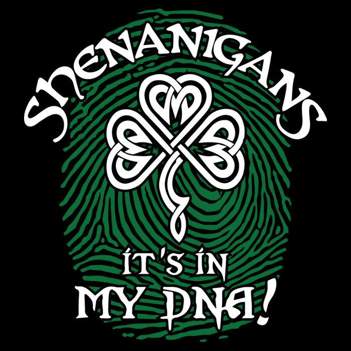 Funny St Patrick's Day Shenanigans It's In My DNA Fingerprint Baby Bodysuit